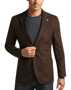 Nautica Brandford Microsuede Modern Fit Sport Coat, Brown