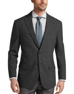Awearness Kenneth Cole Slim Fit Sport Coat, Charcoal Plaid
