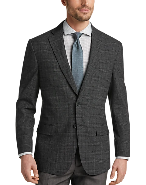 Awearness Kenneth Cole Slim Fit Sport Coat, Charcoal Plaid 1 Awearness Kenneth Cole Slim Fit Sport Coat, Charcoal Plaid