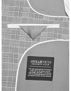 Awearness Kenneth Cole Gray Plaid Slim Fit Sport Coat -Joseph Abboud Sales MW40 14GZ 64 AWEARNESS KENNETH COLE GRAY PLAID ALT2
