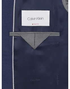 Calvin Klein Slim Fit Wool Sport Coat, Blue Mini Houndstooth 5 Calvin Klein Slim Fit Wool Sport Coat, Blue Mini Houndstooth -Joseph Abboud Sales MW40 15JA 14 CALVIN KLEIN BLUE ALT2