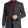 Michael Strahan Classic Fit Sport Coat, Wine Plaid