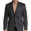 Michael Strahan Classic Fit Scuba Knit Sport Coat, Black
