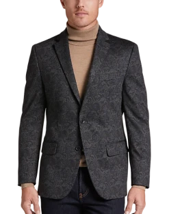 Michael Strahan Classic Fit Scuba Knit Sport Coat, Black