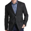 Joseph Abboud Modern Fit Wool Sport Coat, Black Plaid
