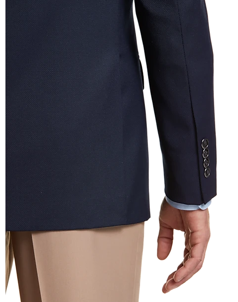 Pronto Uomo Modern Fit Texture Weave Blazer, Navy 2 Pronto Uomo Modern Fit Texture Weave Blazer, Navy - Image 2
