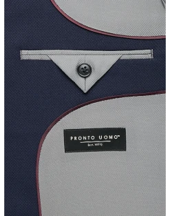 Pronto Uomo Modern Fit Texture Weave Blazer, Black -Joseph Abboud Sales MW40 15N1 01 PRONTO UOMO NAVY ALT2 1