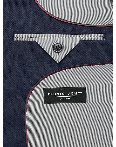 Pronto Uomo Modern Fit Texture Weave Blazer, Navy 3 Pronto Uomo Modern Fit Texture Weave Blazer, Navy - Image 3