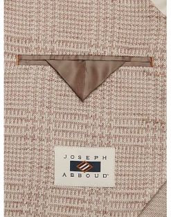Joseph Abboud Slim Fit Notch Lapel Knit Sport Coat Tan Plaid 6 Joseph Abboud Slim Fit Notch Lapel Knit Sport Coat Tan Plaid -Joseph Abboud Sales MW40 15N9 65 JOSEPH ABBOUD TAN PLAID ALT2