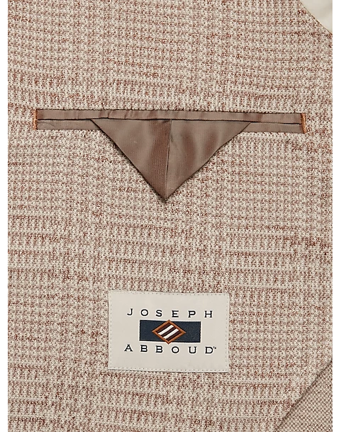 Joseph Abboud Slim Fit Notch Lapel Knit Sport Coat Tan Plaid 3 Joseph Abboud Slim Fit Notch Lapel Knit Sport Coat Tan Plaid - Image 3