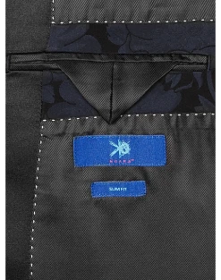 Egara Slim Fit Peak Lapel Dinner Jacket, Midnight Floral Jacquard -Joseph Abboud Sales MW40 15NK 71 EGARA MIDNIGHT ALT2
