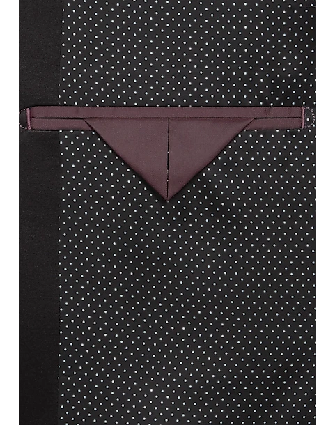 After Hours Slim Fit Shawl Collar Jacquard Dinner Jacket, Black Geometric 3 After Hours Slim Fit Shawl Collar Jacquard Dinner Jacket, Black Geometric - Image 3