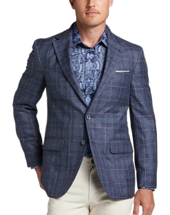 Joseph Abboud Modern Fit Sport Coat, Blue Plaid