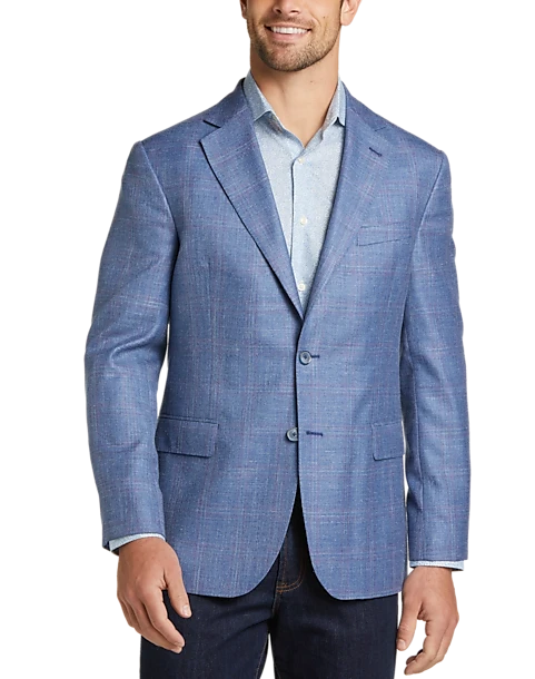 Joseph Abboud Modern Fit Sport Coat, Tan Windowpane Plaid 1 Joseph Abboud Modern Fit Sport Coat, Tan Windowpane Plaid