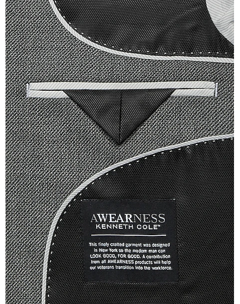Awearness Kenneth Cole Modern Fit Sport Coat, Gray Tic 3 Awearness Kenneth Cole Modern Fit Sport Coat, Gray Tic - Image 3