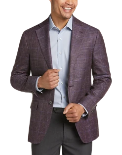 Joseph Abboud Slim Fit Sport Coat, Berry Plaid