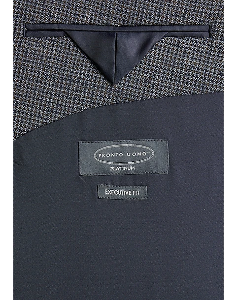 Pronto Uomo Executive Fit Sport Coat, Gray Check 3 Pronto Uomo Executive Fit Sport Coat, Gray Check - Image 3