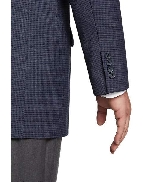 Pronto Uomo Executive Fit Sport Coat, Blue Check 2 Pronto Uomo Executive Fit Sport Coat, Blue Check - Image 2