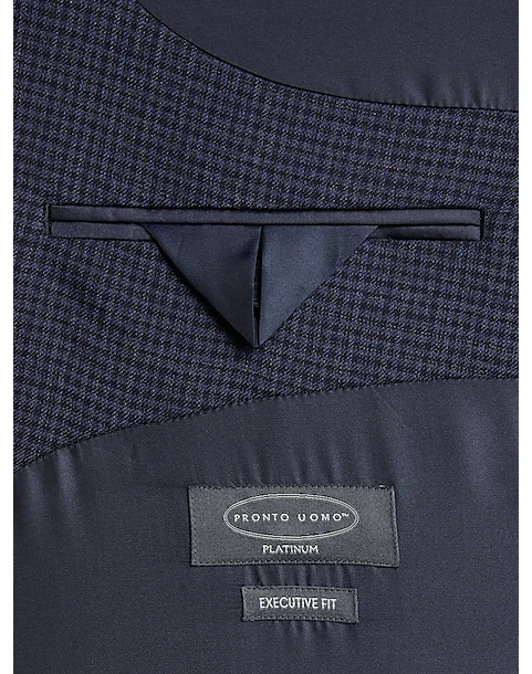 Pronto Uomo Executive Fit Sport Coat, Blue Check 3 Pronto Uomo Executive Fit Sport Coat, Blue Check - Image 3