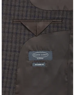 Pronto Uomo Platinum Modern Fit Sport Coat, Brown Check -Joseph Abboud Sales MW40 15XD 63 PRONTO UOMO PLATINUM BROWN CHECK ALT2