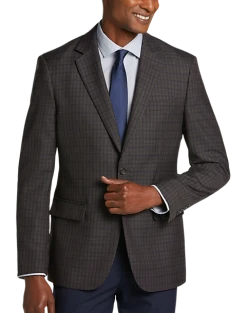 Pronto Uomo Platinum Modern Fit Sport Coat, Brown Check