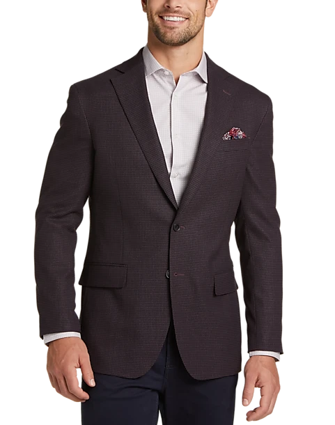 Awearness Kenneth Cole Modern Fit Sport Coat, Black Check 1 Awearness Kenneth Cole Modern Fit Sport Coat, Black Check