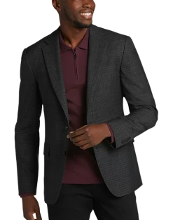 Awearness Kenneth Cole Performance Modern Fit Sport Coat, Black Check