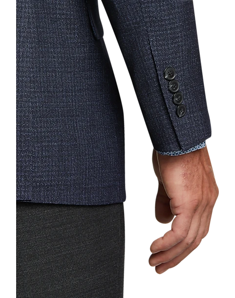 Awearness Kenneth Cole Modern Fit Sport Coat, Navy Check 2 Awearness Kenneth Cole Modern Fit Sport Coat, Navy Check - Image 2