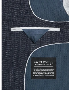 Awearness Kenneth Cole Modern Fit Sport Coat, Navy Check 6 Awearness Kenneth Cole Modern Fit Sport Coat, Navy Check -Joseph Abboud Sales MW40 15Y1 94 AWEARNESS KENNETH COLE NAVY CHECK ALT2