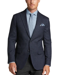 Awearness Kenneth Cole Modern Fit Sport Coat, Navy Check