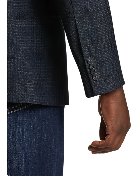 Awearness Kenneth Cole Sport Coat, Navy Plaid 2 Awearness Kenneth Cole Sport Coat, Navy Plaid - Image 2