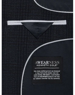 Awearness Kenneth Cole Sport Coat, Navy Plaid 6 Awearness Kenneth Cole Sport Coat, Navy Plaid -Joseph Abboud Sales MW40 15Y3 61 AWEARNESS KENNETH COLE NAVY PLAID ALT2