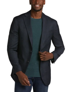 Awearness Kenneth Cole Sport Coat, Navy Plaid
