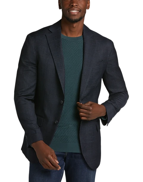Awearness Kenneth Cole Sport Coat, Navy Plaid 1 Awearness Kenneth Cole Sport Coat, Navy Plaid