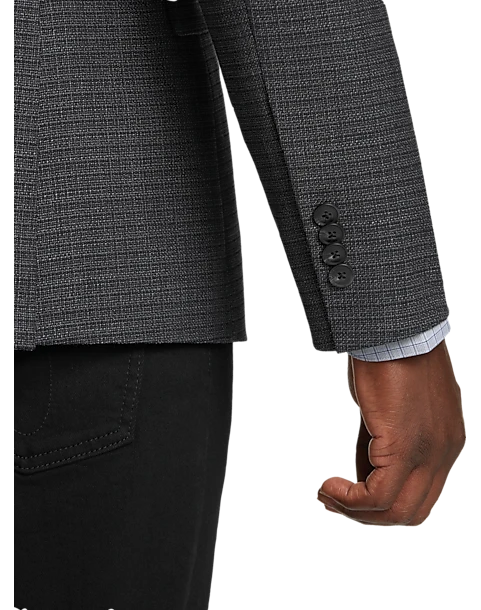Awearness Kenneth Cole Sport Coat, Charcoal Check 2 Awearness Kenneth Cole Sport Coat, Charcoal Check - Image 2
