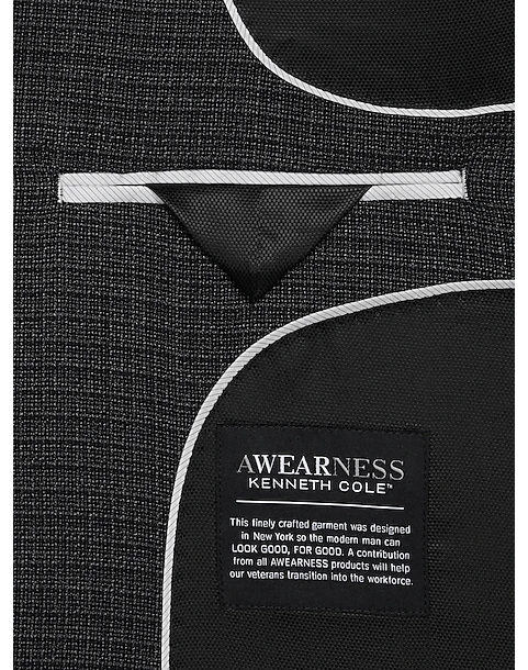 Awearness Kenneth Cole Sport Coat, Charcoal Check 3 Awearness Kenneth Cole Sport Coat, Charcoal Check - Image 3