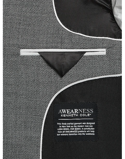 Awearness Kenneth Cole Modern Fit Sport Coat, Gray Tic 3 Awearness Kenneth Cole Modern Fit Sport Coat, Gray Tic - Image 3