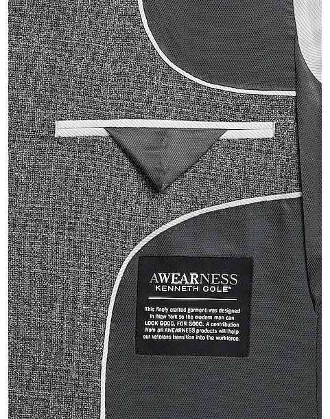 Awearness Kenneth Cole Modern Fit Notch Lapel Sport Coat, Gray Tic 3 Awearness Kenneth Cole Modern Fit Notch Lapel Sport Coat, Gray Tic - Image 3