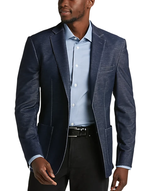 Michael Strahan Modern Fit Knit Sport Coat, Navy 1 Michael Strahan Modern Fit Knit Sport Coat, Navy