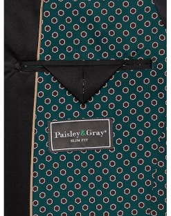 Paisley & Gray Slim Fit Dinner Jacket, Crimson Red 6 Paisley & Gray Slim Fit Dinner Jacket, Crimson Red -Joseph Abboud Sales MW40 15Z1 06 PAISLEY GRAY BURGUNDY ALT2 1