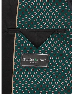 Paisley & Gray Slim Fit Dinner Jacket, Wineberry Plaid 7 Paisley & Gray Slim Fit Dinner Jacket, Wineberry Plaid -Joseph Abboud Sales MW40 15ZC 60 PAISLEY GRAY WINTERBERRY PLAID ALT3