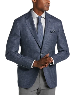 Joseph Abboud Modern Fit Textured Sport Coat, Blue