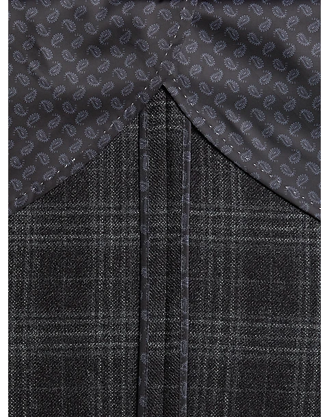 Joseph Abboud Modern Fit Sport Coat, Charcoal Plaid 4 Joseph Abboud Modern Fit Sport Coat, Charcoal Plaid - Image 4