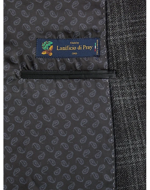 Joseph Abboud Modern Fit Sport Coat, Charcoal Plaid 5 Joseph Abboud Modern Fit Sport Coat, Charcoal Plaid - Image 5