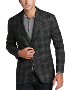 Joseph Abboud Modern Fit Sport Coat, Charcoal Plaid