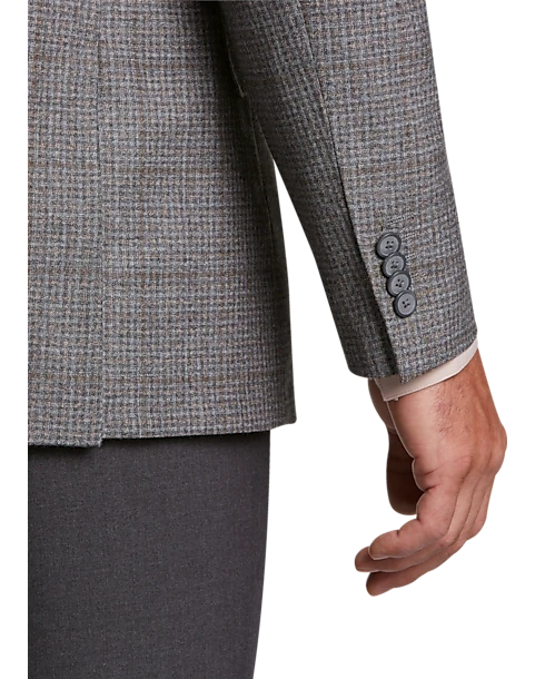 Joseph Abboud Modern Fit Sport Coat, Gray Check 2 Joseph Abboud Modern Fit Sport Coat, Gray Check - Image 2