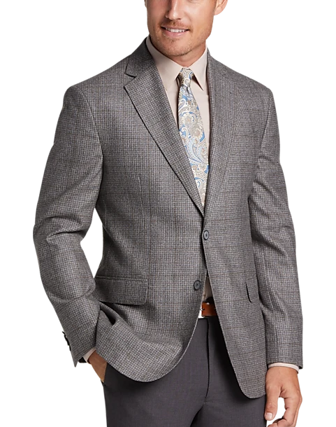 Joseph Abboud Modern Fit Sport Coat, Gray Check 1 Joseph Abboud Modern Fit Sport Coat, Gray Check