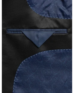 Egara Slim Fit Peak Lapel Dinner Jacket, Charcoal Paisley -Joseph Abboud Sales MW40 160Y 66 EGARA CHARCOAL PAISLEY ALT2