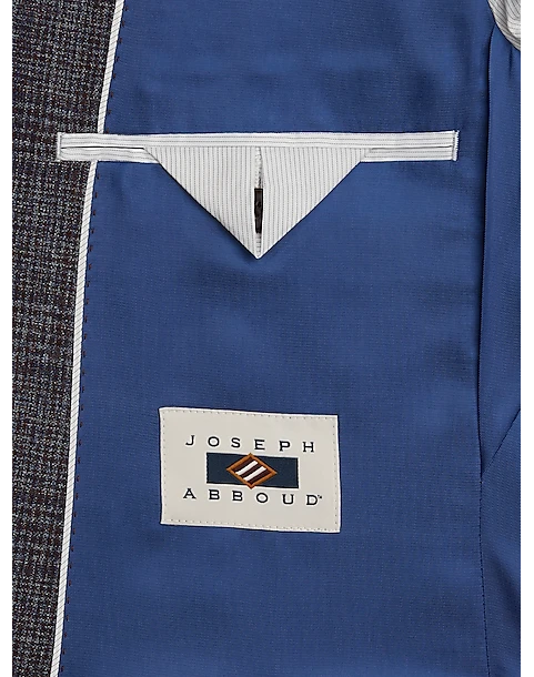 Joseph Abboud Slim Fit Sport Coat, Blue And Plum Plaid 3 Joseph Abboud Slim Fit Sport Coat, Blue And Plum Plaid - Image 3