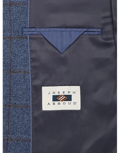 Joseph Abboud Modern Fit Sport Coat, Blue Windowpane Plaid 7 Joseph Abboud Modern Fit Sport Coat, Blue Windowpane Plaid -Joseph Abboud Sales MW40 164U 67 JOSEPH ABBOUD BLUE WINDOWPANE ALT2